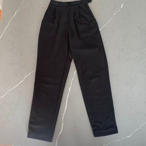 American Apparel Black Crepey Material Ankle Length Pant.